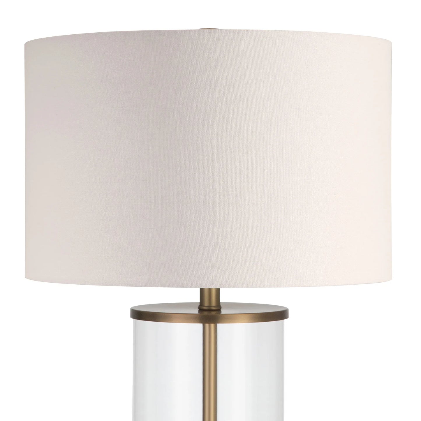 HMS 28\" Brass Iron Table Lamp with White Metal Drum Shade 220V AC Indoor Lighting for Offices Bedrooms and Homes LED Source