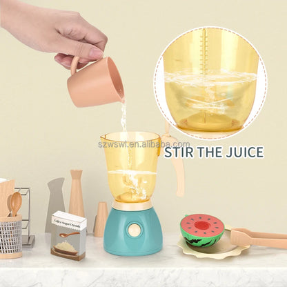 Juice Blender - Pretend Play Kitchen Utensil Set, Fruit Cutting, Kids Kitchen Accessories