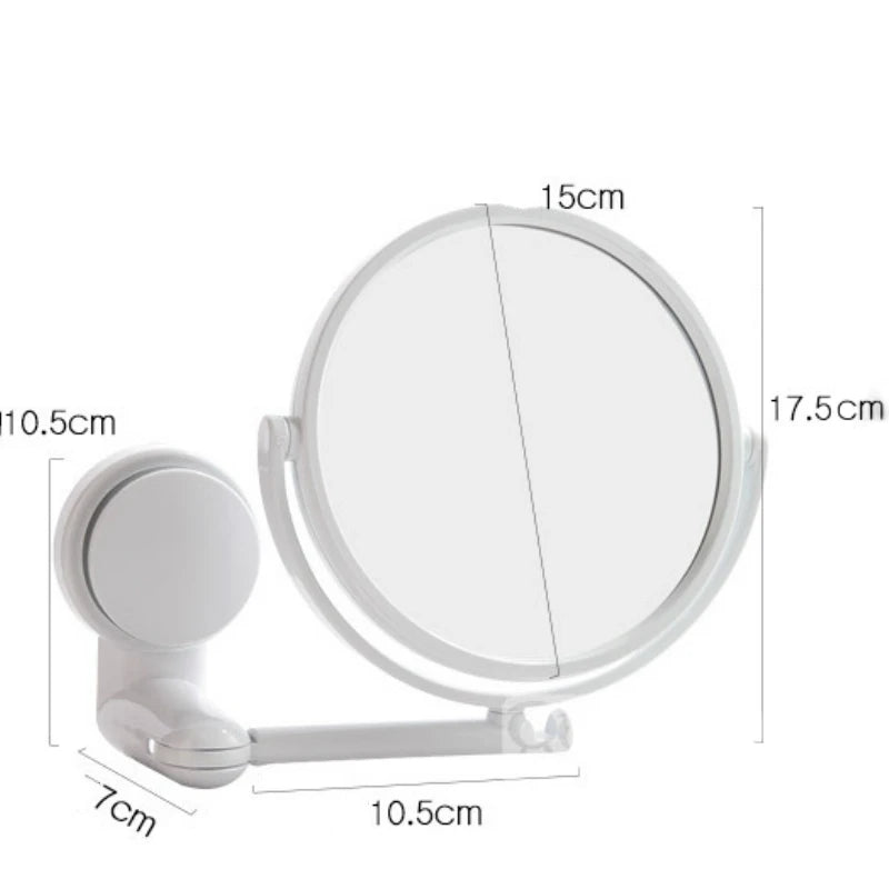 HD Magnified Makeup Shaving Vanity Mirror Bathroom Wall Mounted 360 Degree Rotating Mirror  Mirror Wall  Mirrors