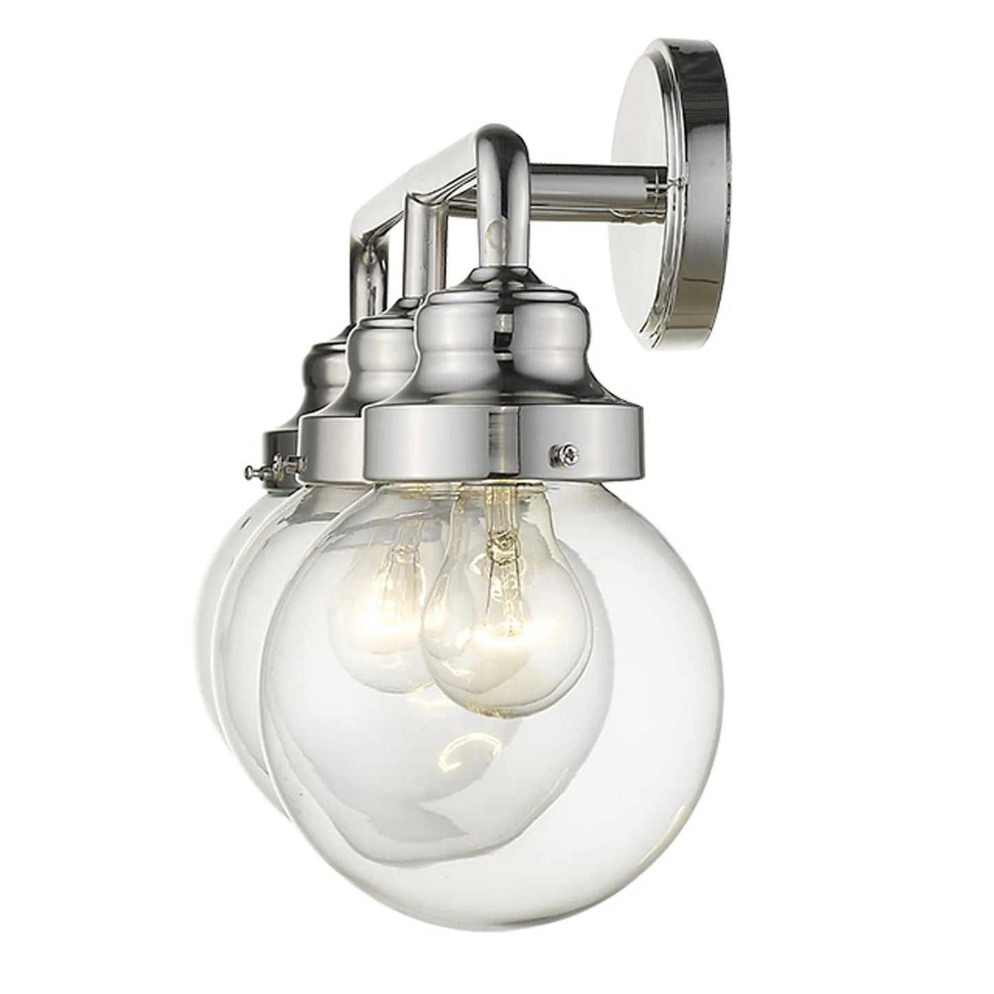 HMS Portsmith 3-Light Polished Nickel Bathroom Vanity Lighting