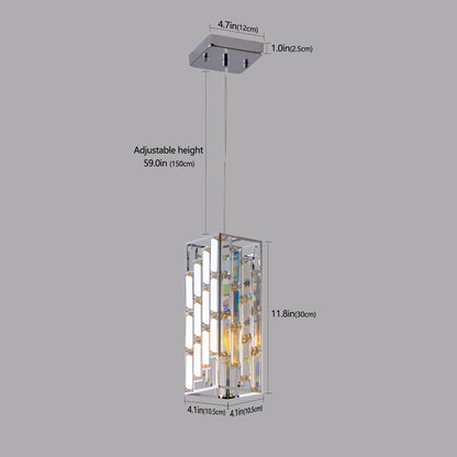 Chrome Pendant Lighting Modern Pendant Light Mini Crystal Chandeliers Adjustable Pendant Light Fixture for Kitchen Island 3 Pack
