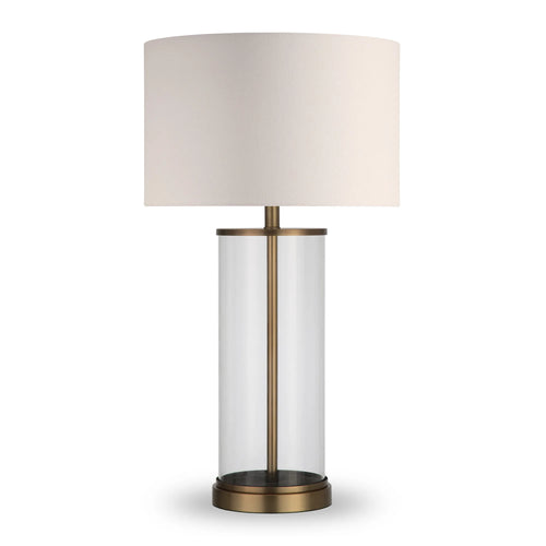 HMS 28\" Brass Iron Table Lamp with White Metal Drum Shade 220V AC Indoor Lighting for Offices Bedrooms and Homes LED Source
