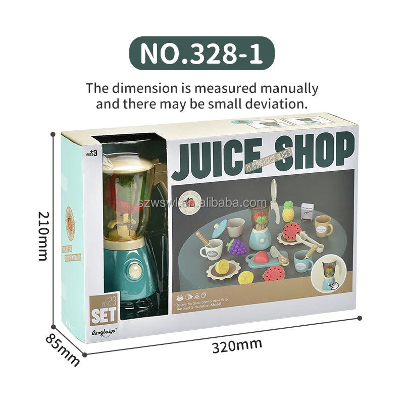 Juice Blender - Pretend Play Kitchen Utensil Set, Fruit Cutting, Kids Kitchen Accessories