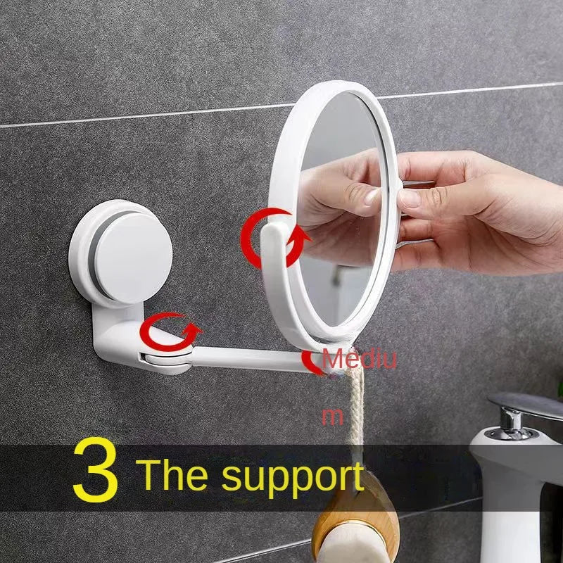 HD Magnified Makeup Shaving Vanity Mirror Bathroom Wall Mounted 360 Degree Rotating Mirror  Mirror Wall  Mirrors