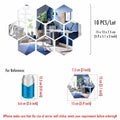 MCDFL Large Hexagonal Mirror Stickers for Bedroom Big Acrylic Wall Mirrors Model Decorative Self-Adhesive Bathroom Soft 3d Tiles
