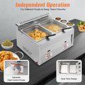 kitchen accessories-Commercial Deep Fryer: Quick Heat-Up, Dual Tank Large Capacity, Efficient and High-Quality Cooking