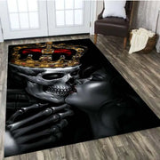 LOUSIDREAM Skull Horror Series Carpet Living Room Home Decor Sofa Table Rug Anti Slip Chair Cushion Lounge Mat