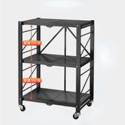 Installation-free folding kitchenware rack Floor-standing multi-layer oven pan rack Microwave oven storage rack