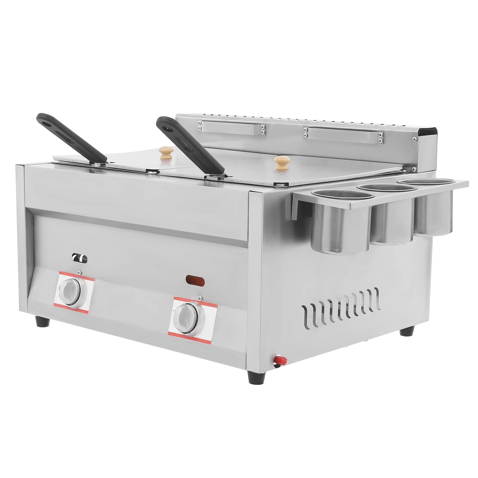 kitchen accessories-Commercial Deep Fryer: Quick Heat-Up, Dual Tank Large Capacity, Efficient and High-Quality Cooking