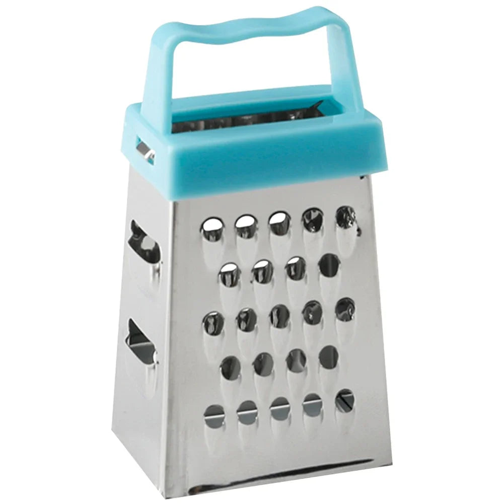 Stainless Steel Four-Sided Grater Non-slip Handle Mini Cheese Grater Multifunctional Garlic Crusher Peelers Kitchen Accessories