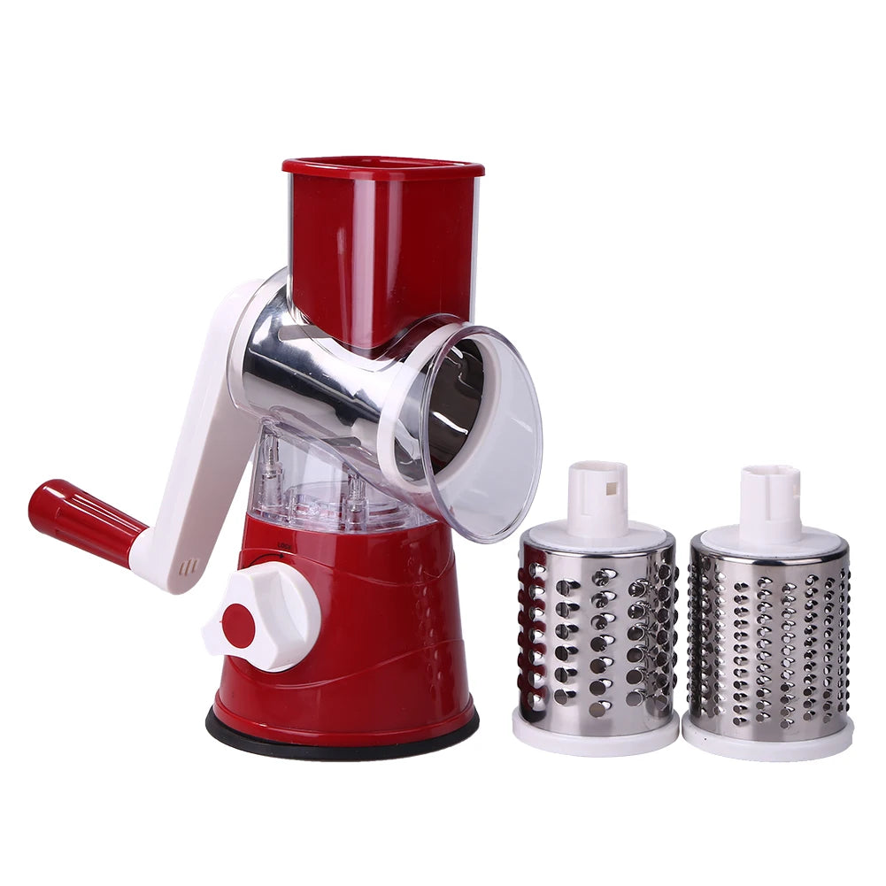Kitchen Accessories Drum Vegetable Chopper Hand-operated Potato Slice Chopper Pressed Vegetable Grinder Peeled Garlic Chopper