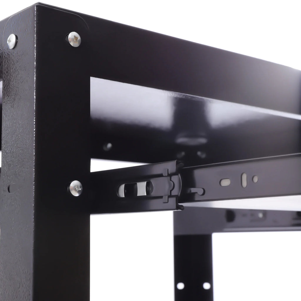 Adjustable Work Cart, 2-in-1 Design with Lockable Cabinet, 360° Wheels, Perfect for Office Devices & Documents