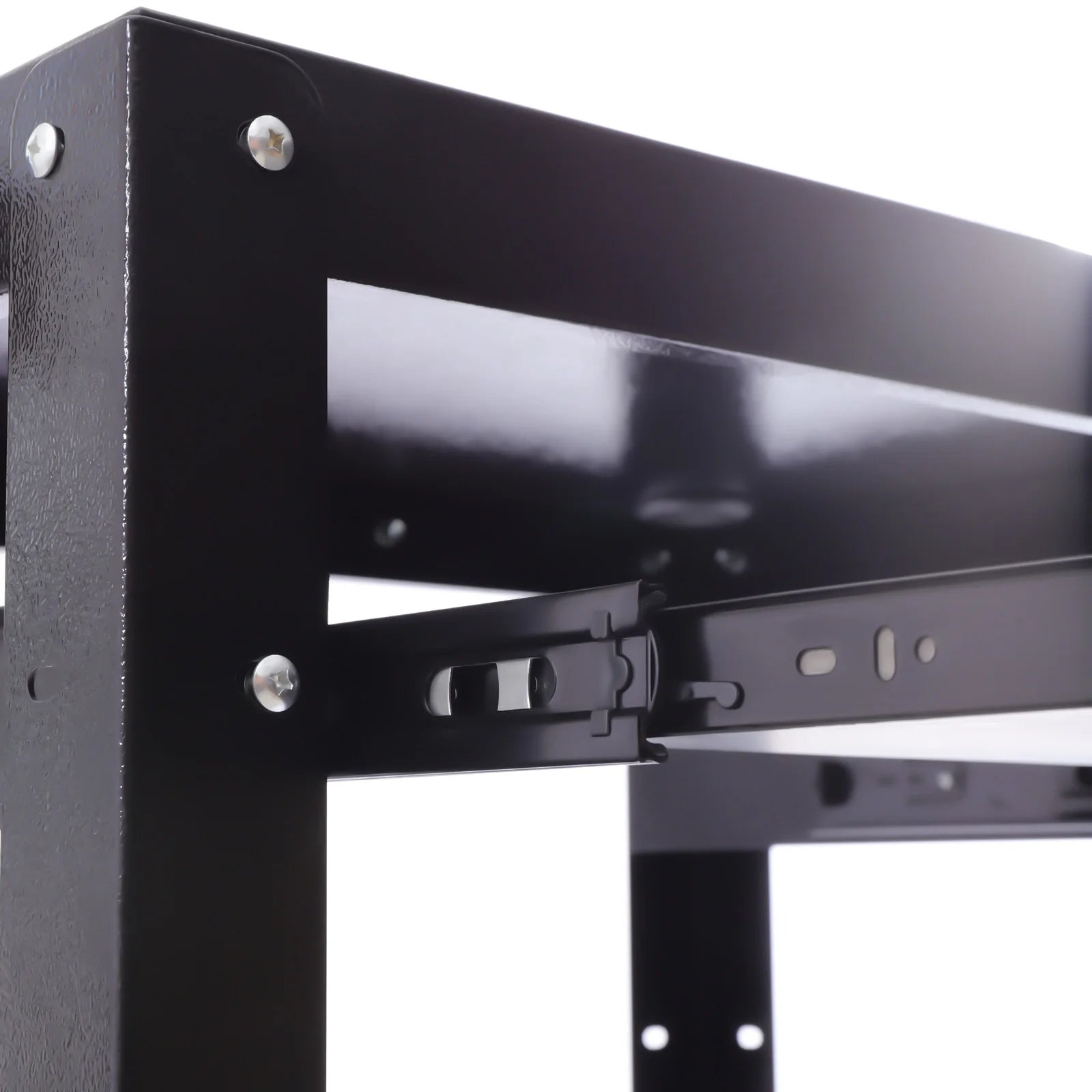 Adjustable Work Cart, 2-in-1 Design with Lockable Cabinet, 360° Wheels, Perfect for Office Devices & Documents