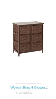 8-Drawer Fabric Dresser Steel Frame Wooden Top Large Capacity Storage Tower Unit Organizer Living Room Non-Woven Sturdy Frame &