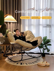 X&D Human Bird Nest Rattan Weaving Rocking Chair Leisure Sofa Home Balcony Single Lazy Sofa Rocking Chair Rattan Chair Can Sleep