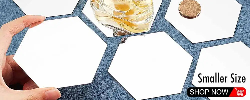 MCDFL Large Hexagonal Mirror Stickers for Bedroom Big Acrylic Wall Mirrors Model Decorative Self-Adhesive Bathroom Soft 3d Tiles