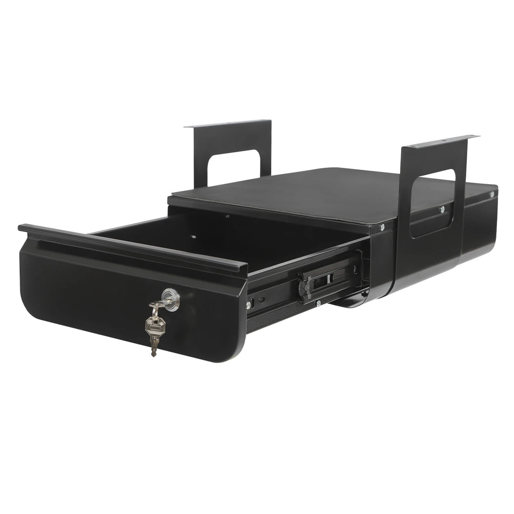 Under Desk Pull-Out Drawer Lockable Sliding Storage Drawer Office Accessories Storage Organizer Undertable Drawer