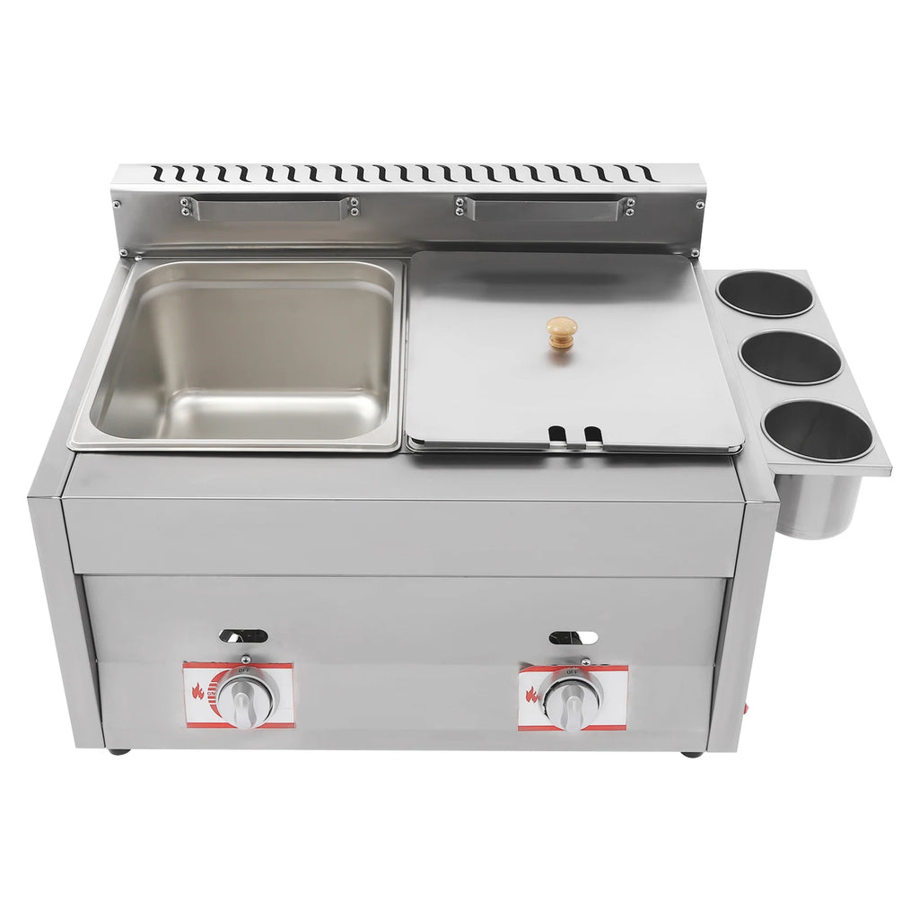 kitchen accessories-Commercial Deep Fryer: Quick Heat-Up, Dual Tank Large Capacity, Efficient and High-Quality Cooking