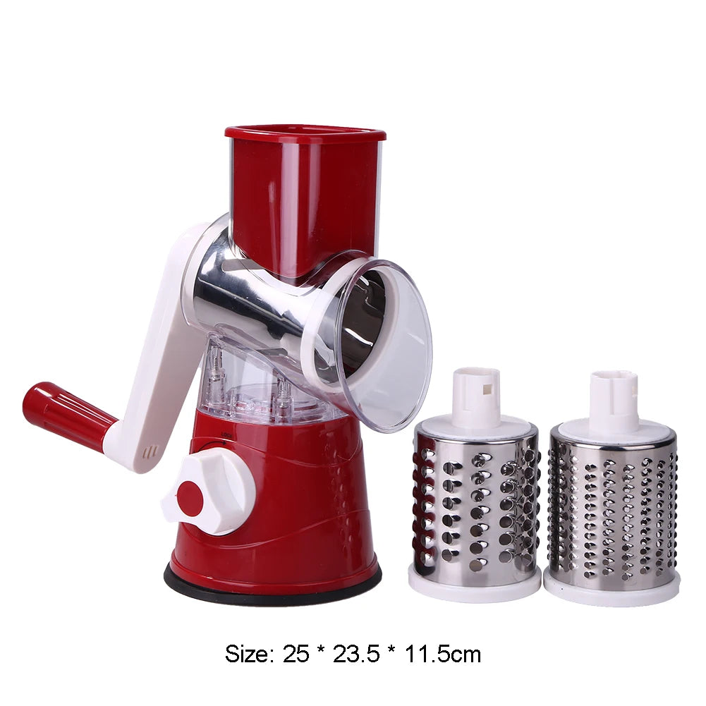 Kitchen Accessories Drum Vegetable Chopper Hand-operated Potato Slice Chopper Pressed Vegetable Grinder Peeled Garlic Chopper