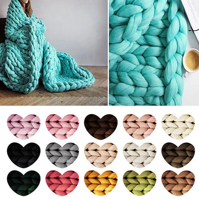 Soft Velvet Thick Chunky Yarn for Hand Knitting DIY Blanket Pet Bed Carpets Throw Pillows Weaving Crochet Thick Wool Yarn