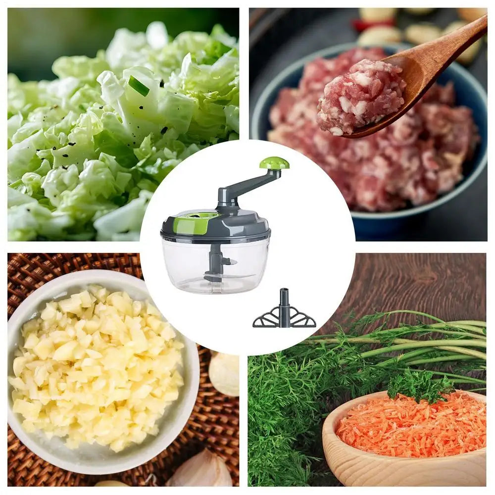 Garlic Chopper Vegetable Cutter Multifunctional Food Processor Manual Meat Grinder Onion Chili Cutter Masher Kitchen Accessories