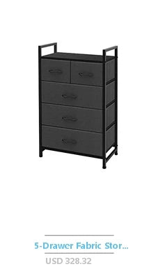 8-Drawer Fabric Dresser Steel Frame Wooden Top Large Capacity Storage Tower Unit Organizer Living Room Non-Woven Sturdy Frame &