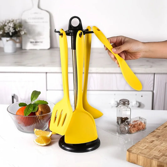 1pc Kitchenware Storage Rack; Stainless Steel Kitchen Utensil Holder Organizer; Countertop 360 Degree Rotating Utensil Holder F