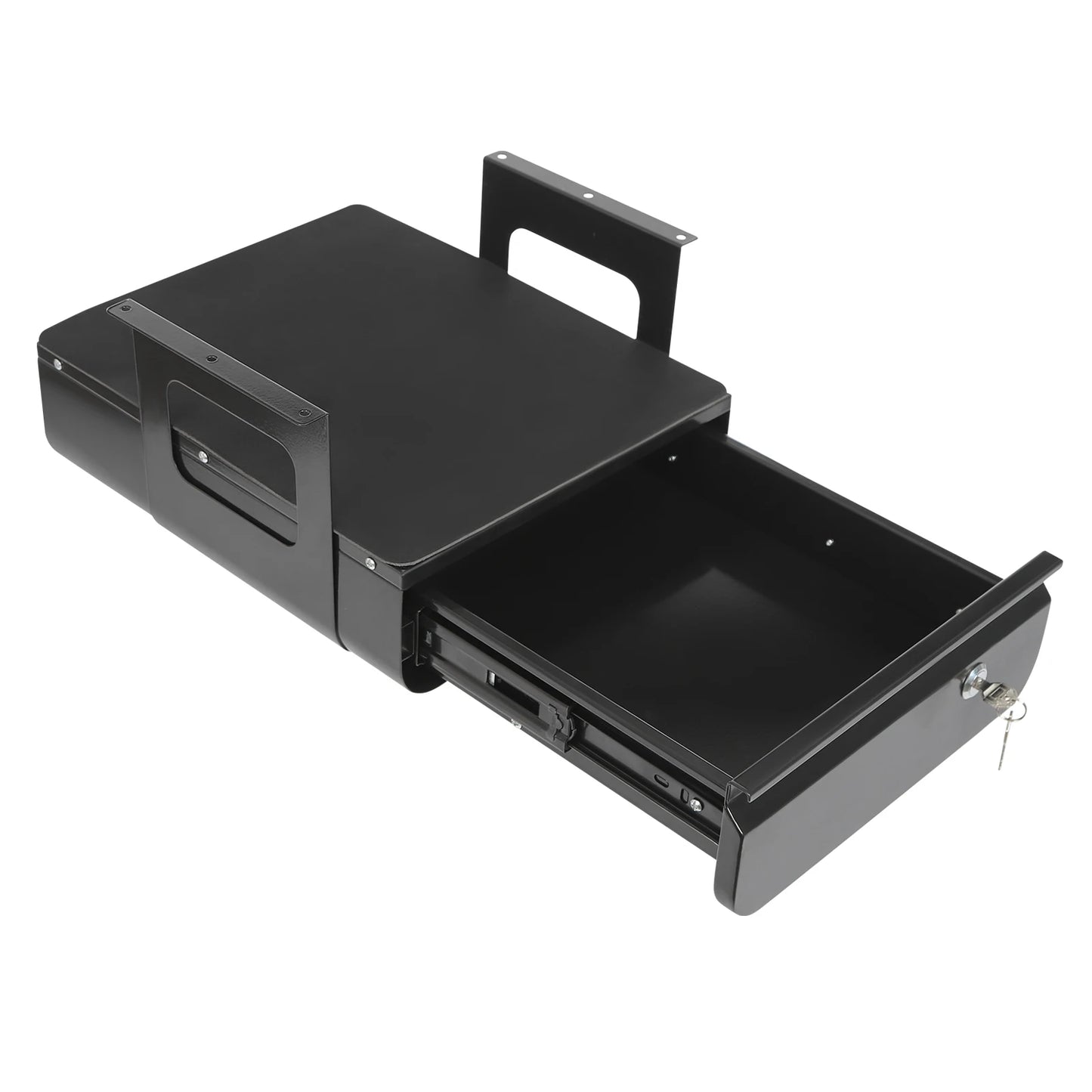 Under Desk Pull-Out Drawer Lockable Sliding Storage Drawer Office Accessories Storage Organizer Undertable Drawer