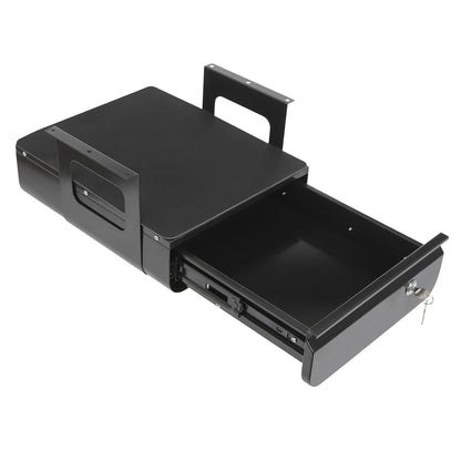 Under Desk Pull-Out Drawer Lockable Sliding Storage Drawer Office Accessories Storage Organizer Undertable Drawer