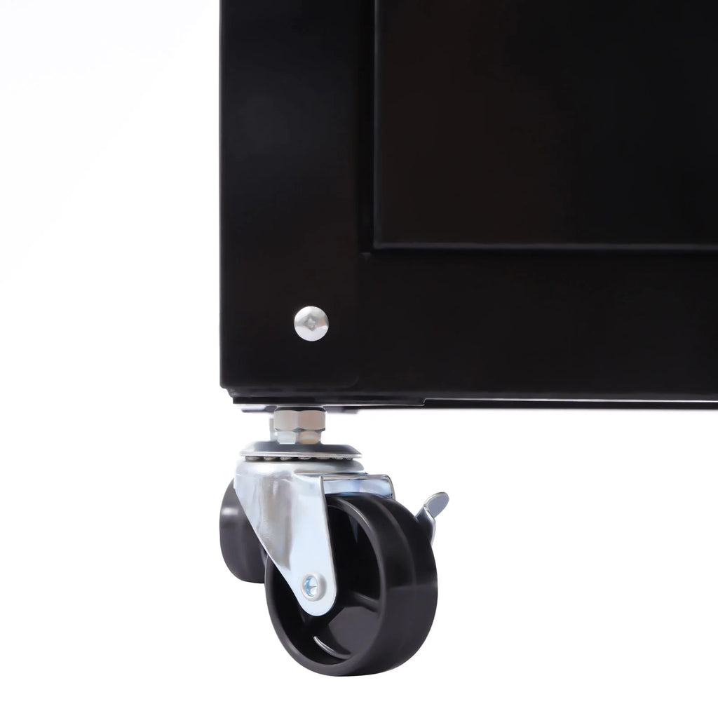 Adjustable Work Cart, 2-in-1 Design with Lockable Cabinet, 360° Wheels, Perfect for Office Devices & Documents