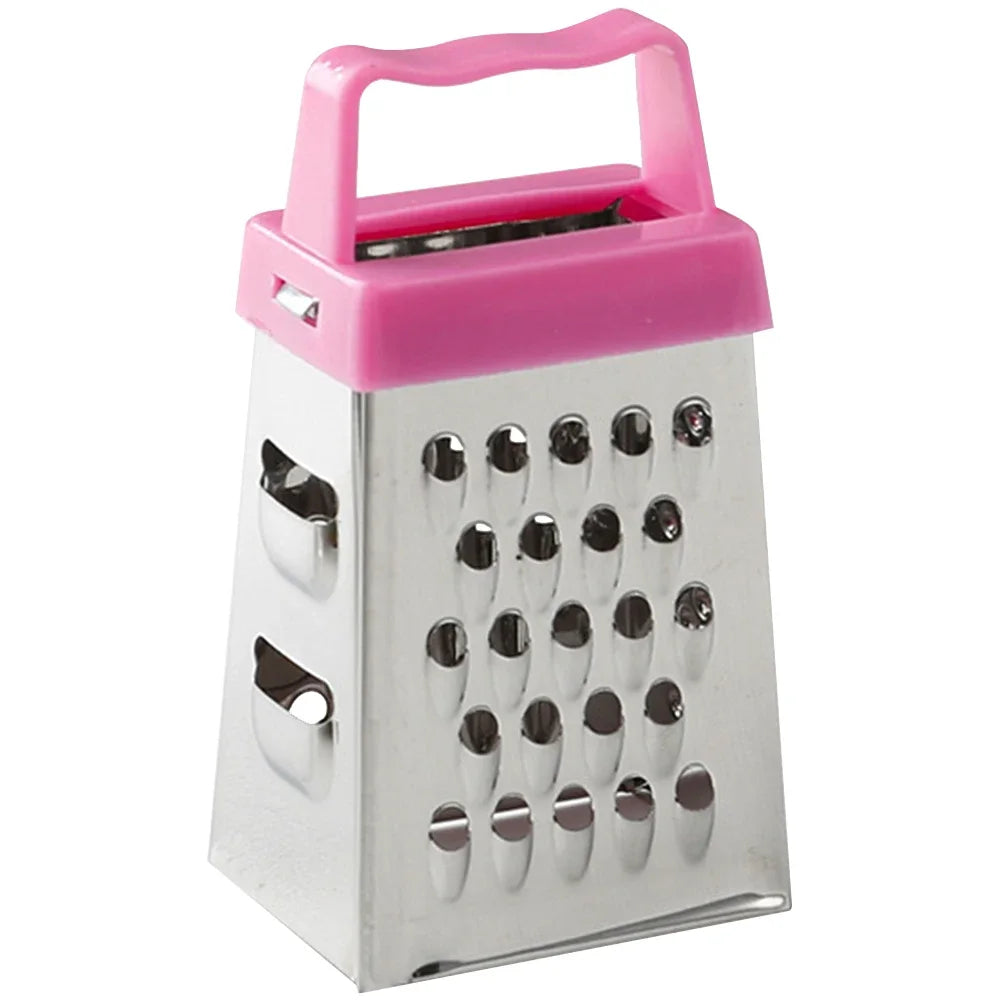 Stainless Steel Four-Sided Grater Non-slip Handle Mini Cheese Grater Multifunctional Garlic Crusher Peelers Kitchen Accessories