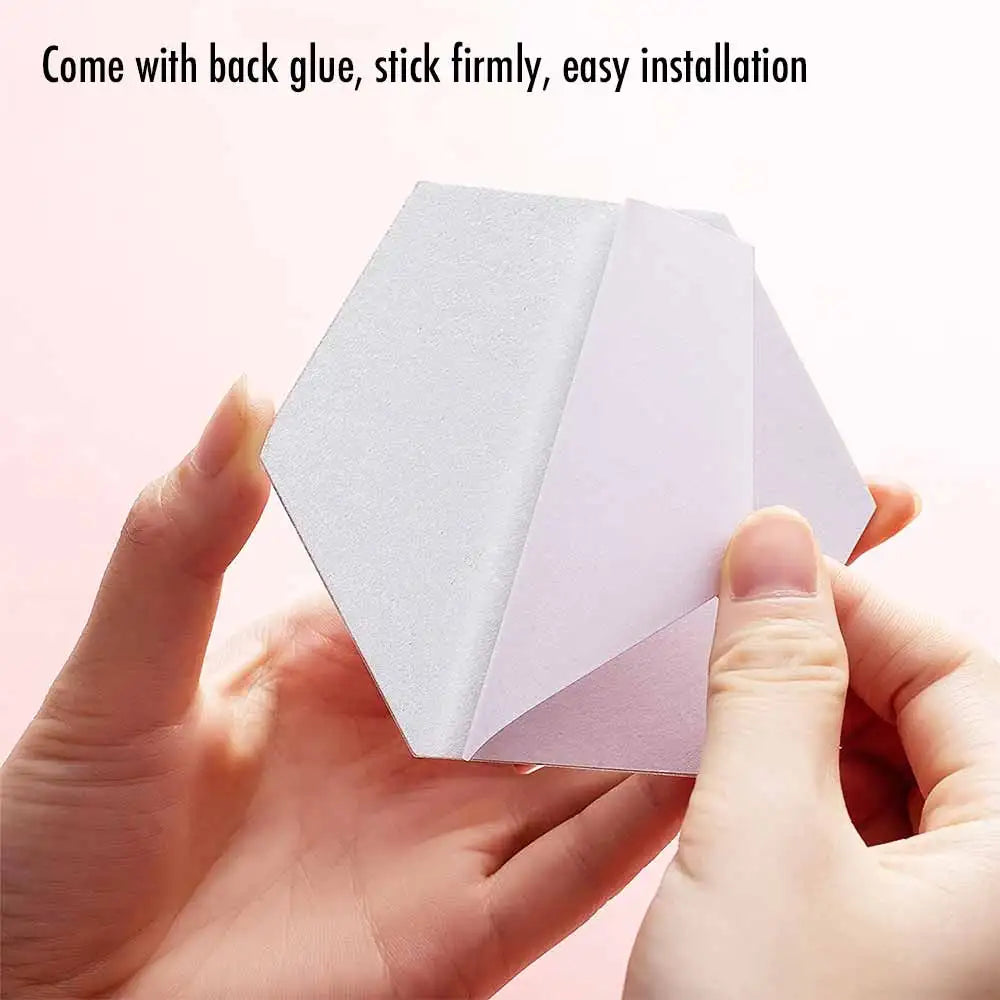 MCDFL Large Hexagonal Mirror Stickers for Bedroom Big Acrylic Wall Mirrors Model Decorative Self-Adhesive Bathroom Soft 3d Tiles