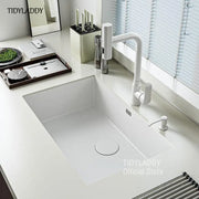 White Stainless Steel Waterfall Kitchen Sink Pull Out Waterfall Faucets Simple Style Kitchen Accessories Kitchenware