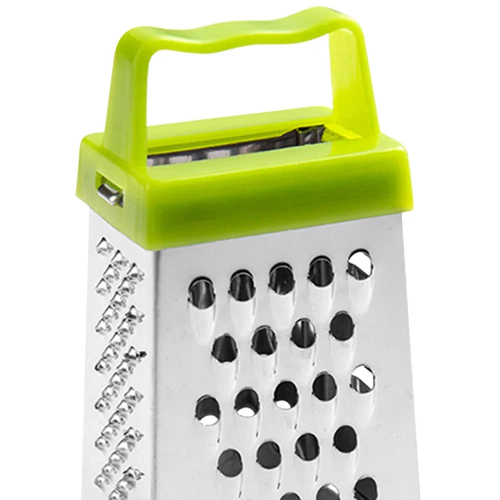 Stainless Steel Four-Sided Grater Non-slip Handle Mini Cheese Grater Multifunctional Garlic Crusher Peelers Kitchen Accessories
