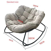 X&D Human Bird Nest Rattan Weaving Rocking Chair Leisure Sofa Home Balcony Single Lazy Sofa Rocking Chair Rattan Chair Can Sleep