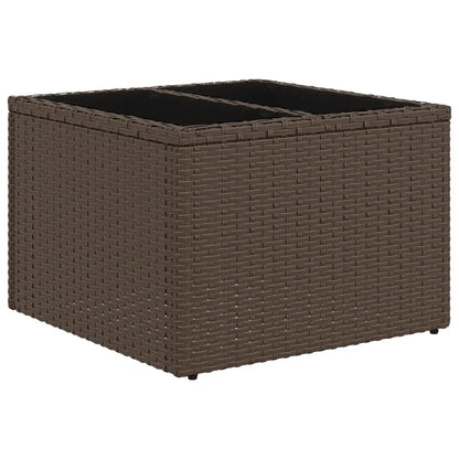 Modern 11 Piece Outdoor Garden Sofa Set with Cushions Comfortable Brown Poly Rattan Furniture for Patio and Yard