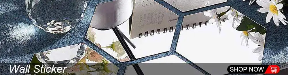 MCDFL Large Hexagonal Mirror Stickers for Bedroom Big Acrylic Wall Mirrors Model Decorative Self-Adhesive Bathroom Soft 3d Tiles