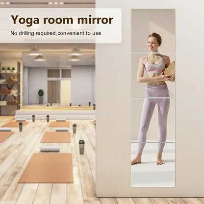 Flexible Acrylic Wall Mirrors Adhesive Mirror Sticker for Home Gym,Bedroom,Bathroom,living Room,Unbreakable Decorative Mirrors