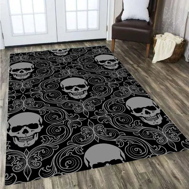 LOUSIDREAM Skull Horror Series Carpet Living Room Home Decor Sofa Table Rug Anti Slip Chair Cushion Lounge Mat