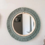 Nordic Hand-Woven Decorative Hanging Mirror